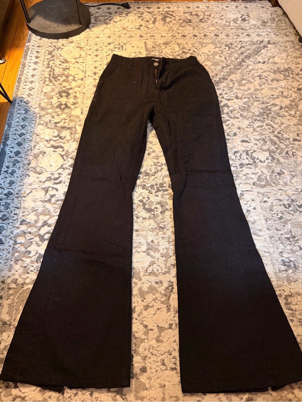Nasty Gal Black Flared Wide-Leg Jeans